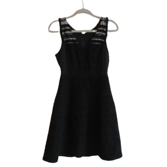 KOBI HALPERIN Black Textured Tweed Wool Blend Fit and Flare Dress Office Siren - Picture 1 of 14